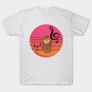 Funny Bear Singing T-Shirt